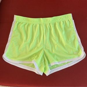 Acid Lime Green Justice Athletic Mesh Shorts